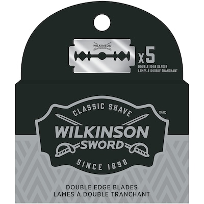 Schick Lames classiques pour rasoir de sécurité à double tranchant de Wilkinson Sword, 5u 5 ea, 1,50 $/1ch