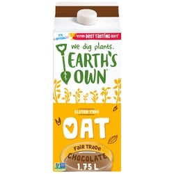 Earth's Own Gluten-Free Chocolate Oat Milk Alternative 1.75 l, $0.26/100ml