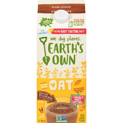 Earth's Own Oat Beverage, Chocolate 1.75 l, $0.29/100ml