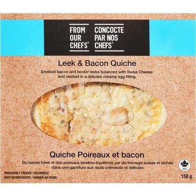 Sabatini's Sbat Quiche Poireau Bacon From 128 g, 5,07 $/100g