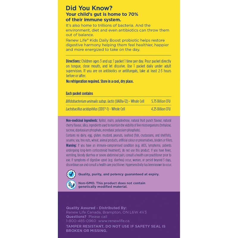 Kids Daily Boost Probiotic, Fruit Punch Flavour, 10 Billion Active Cultures