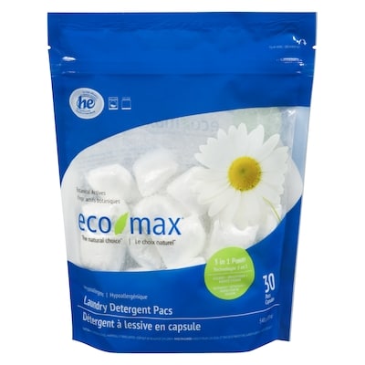 Eco-Max Capsules de détergent à lessive 30 ea, 0,37 $/1ch