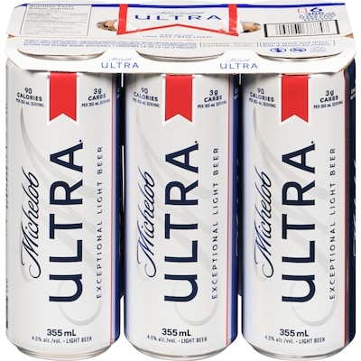 Michelob Ultra Can (ID required at pick-up) 6x355.0 ml, $0.70/100ml