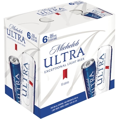 Michelob Canette Ultra (Pièce d’identité requise au moment du ramassage) 6x355.0 ml, 0,70 $/100ml