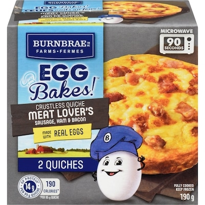 Burnbrae Farms Meat Lovers Egg Bakes 2x95.0 g, $2.10/100g