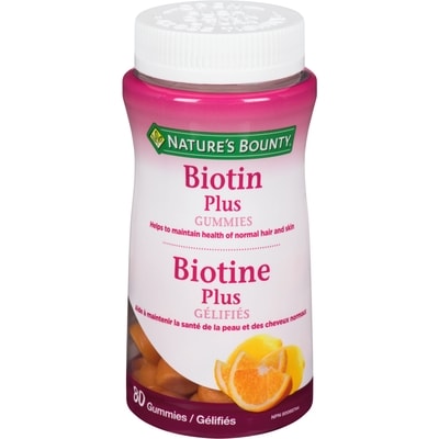 Nature’s Bounty Biotine Plus gélifiée 80 ea, 0,20 $/1ch