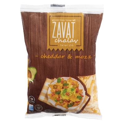 Zavat Chalav Fromage râpé cheddar et mozzarella 200 g, 3,25 $/100g