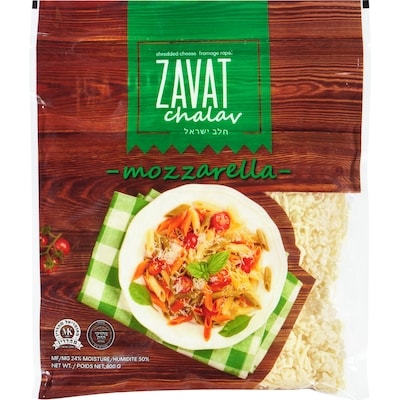 Zavat Chalav Kosher Zavat Shredded Cheese Mozzarella 800 g, $4.13/100g