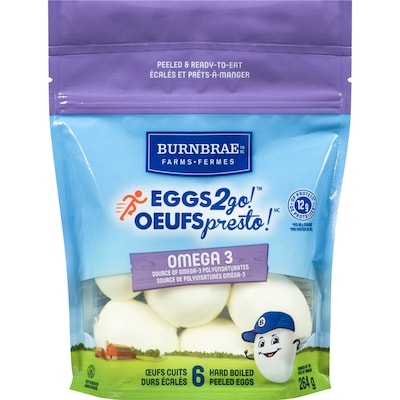 Burnbrae Farms Eggs2go! 6 Hard Boiled Peeled Eggs 6 ea, $0.72/1ea