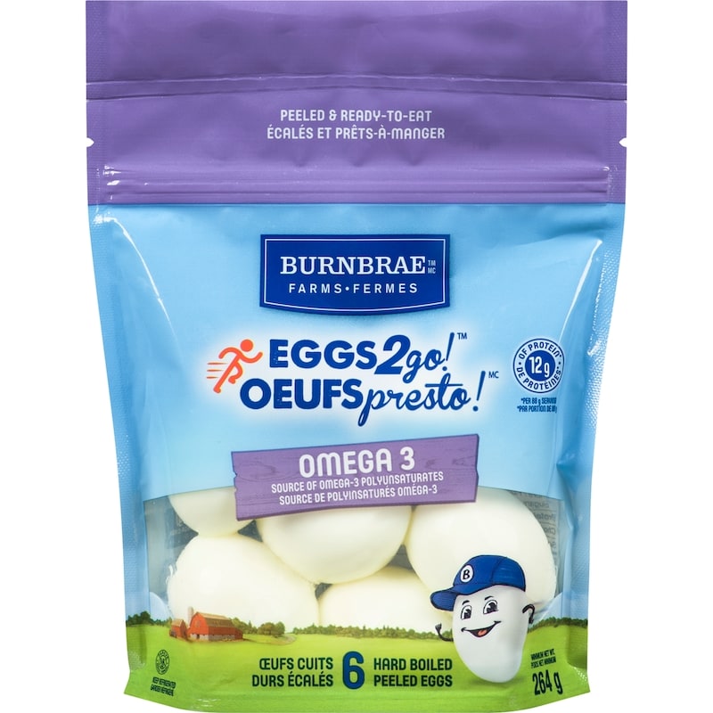 Eggs2go! 6 Hard Boiled Peeled Eggs