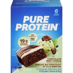 Pure Protein Biscuit au chocolat et a la menthe 6x50.0 g, 4,33 $/100g