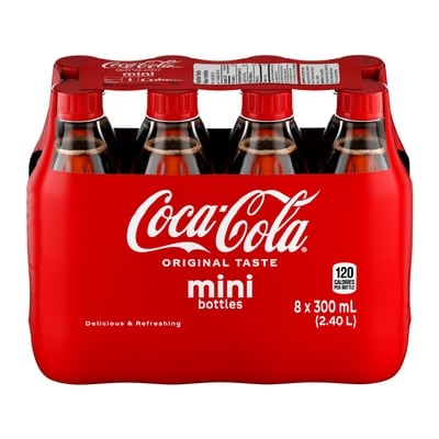 Coca-Cola Cola Bottles 8x300.0 ml, $0.32/100ml