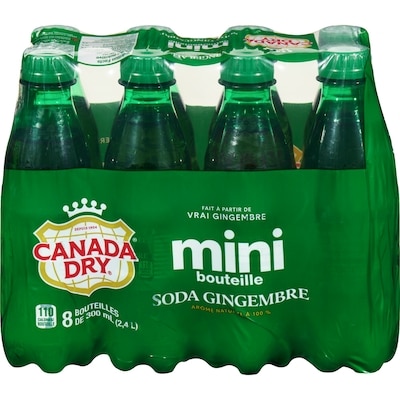 Canada Dry Soda gingembre, caisse de 8 bouteilles 8x300.0 ml, 0,33 $/100ml