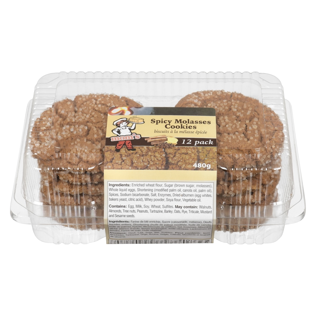 Moms Moms Biscuits Melasse Epicee 480 g, 1,35 $/100g