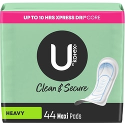 Clean & Secure Maxi Pads, Heavy Absorbency, 44 Count