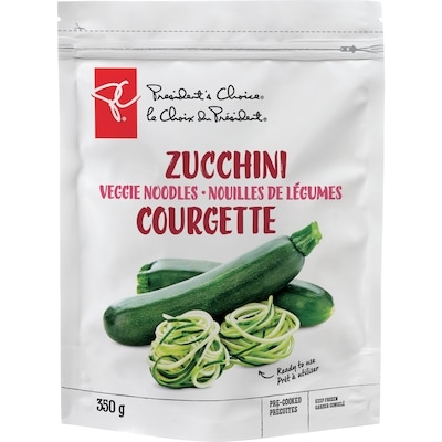 President's Choice Ready Veggie Zucchini Noodles  350 g, $1.43/100g