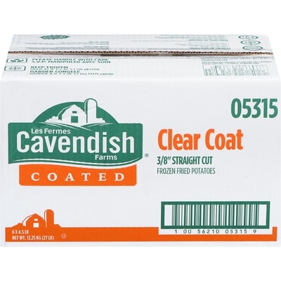 CAVENDISH FARMS Coated Frozen Fried Potatoes Clear Coat, 3/8 Inch Straight Cut 12.25 kg, $0.32/100g