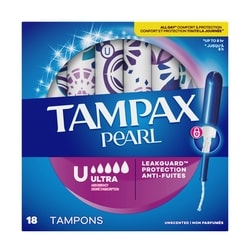 Tampax Pearl Tampons with LeakGuard Braid, Ultra, 18 Ct 18 ea, $0.31/1ea