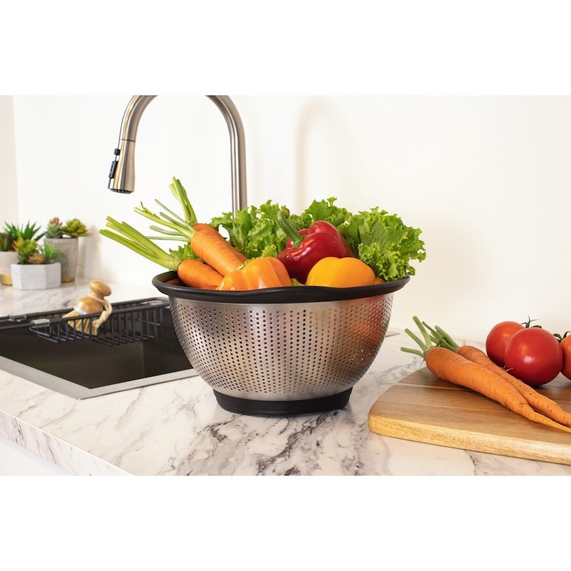 Stainless Steel Colander - Black