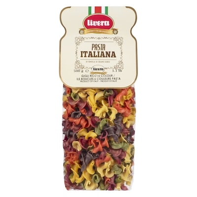 Livera Pasta Italiana Gigli Ricci 6 Colour 500 g, $1.20/100g