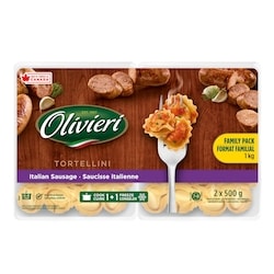 Olivieri Tortellini saucisse italienne 1 kg, 1,15 $/100g