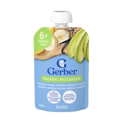 Nestlé Gerber Organic Banana Mango Avocado Quinoa Vanilla Purée 99 g, $2.01/100g