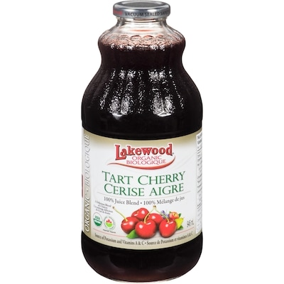Lakewood Mélange de jus biologique à 100 %, cerises acides 946 ml, 0,90 $/100ml