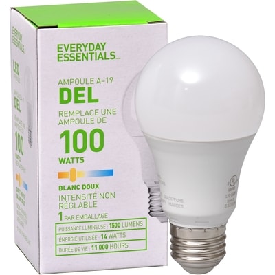 Amp Del 100W A19 blanc doux emb. 1