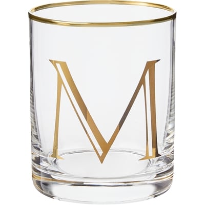 Life at Home Verre à whiskey double avec monogramme – lettre M 1 ea, 8,00 $/1ch