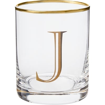 Life at Home Verre à whiskey double avec monogramme – lettre J 1 ea, 8,00 $/1ch