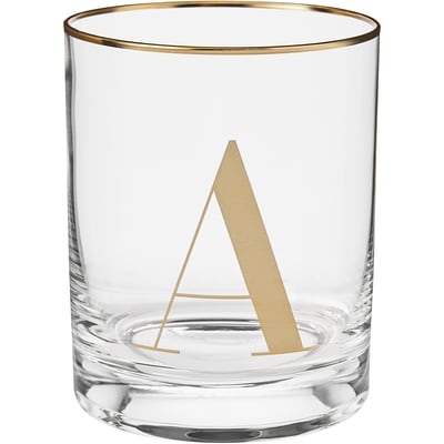 Life at Home Monogram Double Old Fashioned Glass - Letter A 1 ea, $8.00/1ea