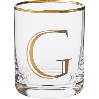 Life at Home Verre à whiskey double avec monogramme – lettre G 1 ea, 8,00 $/1ch