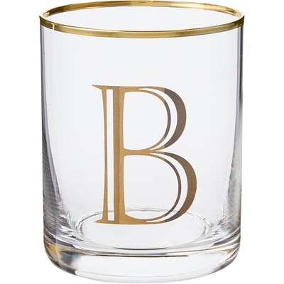 Life at Home Verre à whiskey double avec monogramme – lettre B 1 ea, 8,00 $/1ch
