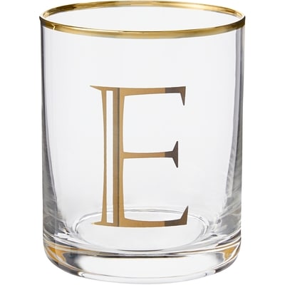 Life at Home Verre à whiskey double avec monogramme – lettre E 1 ea, 8,00 $/1ch