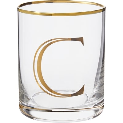 Life at Home Verre à whiskey double avec monogramme – lettre C 1 ea, 8,00 $/1ch