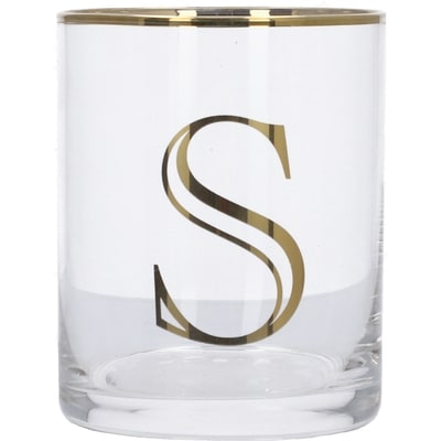 Life at Home Verre à whiskey double avec monogramme – lettre S 1 ea, 8,00 $/1ch