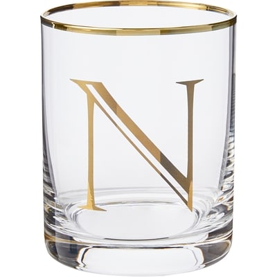 Life at Home Verre à whiskey double avec monogramme – lettre N 1 ea, 8,00 $/1ch