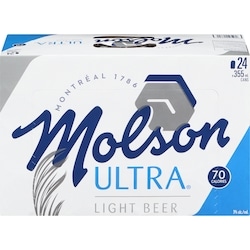 Molson Ultra Beer (ID required at pick-up) 24x355.0 ml, $0.50/100ml