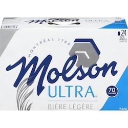 Molson Bière Ultra (Pièce d’identité requise au moment du ramassage) 24x355.0 ml, 0,50 $/100ml