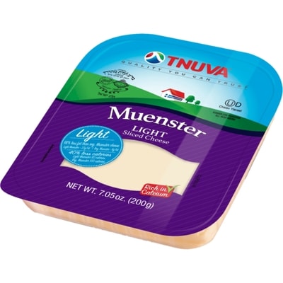 Tnuva Muenster Light Sliced Cheese 200 g, $8.50/100g