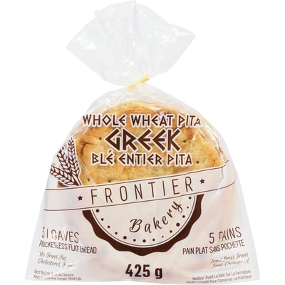 Frontier Bakery Whole Wheat Greek Pitas 425 g, $0.44/100g