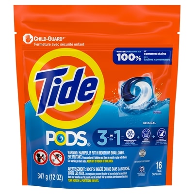 Tide PODs Laundry Detergent, 16 Count, Original Scent 16 ea, $0.53/1ea