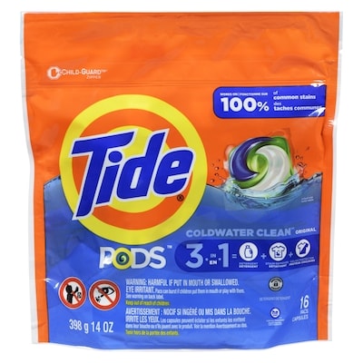 Tide Capsules de détergent à lessive liquide, original, 16 capsules 16 ea, 0,44 $/1ch