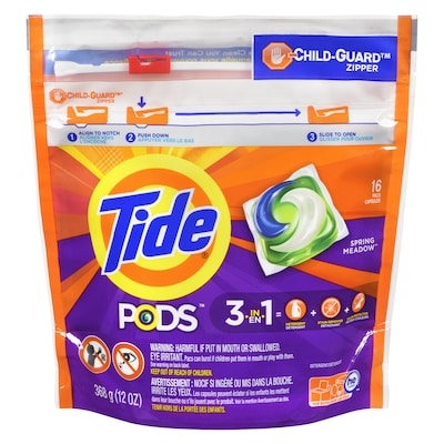 Tide Liquid Laundry Detergent Pods, Spring Meadow, 16 Count 397 g, $0.31/1ea