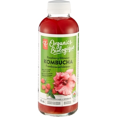 PC Organics Raspberry Hibiscus Kombucha 473 ml, $0.85/100ml