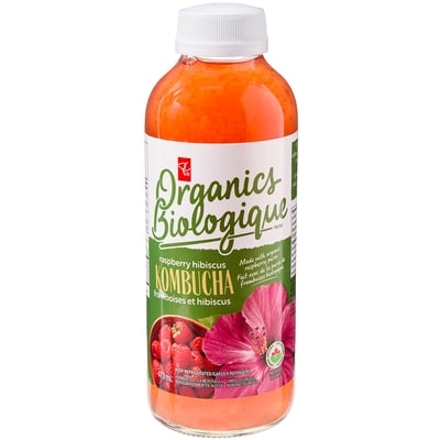 PC Organics Raspberry Hibiscus Kombucha 473 ml, $0.84/100ml