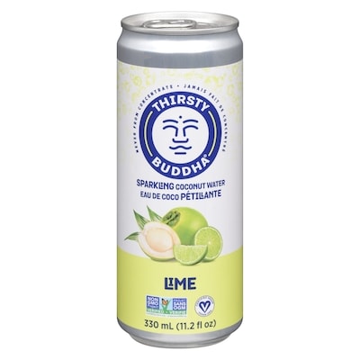 Thirsty Buddha Sparkling Coconut Water with Lime 330 ml, $0.75/100ml