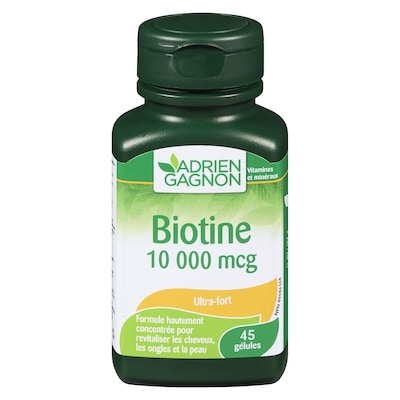 Adrien Gagnon Biotine 10 000 Mcg Ultra-Fort 45 ea, 0,40 $/1ch