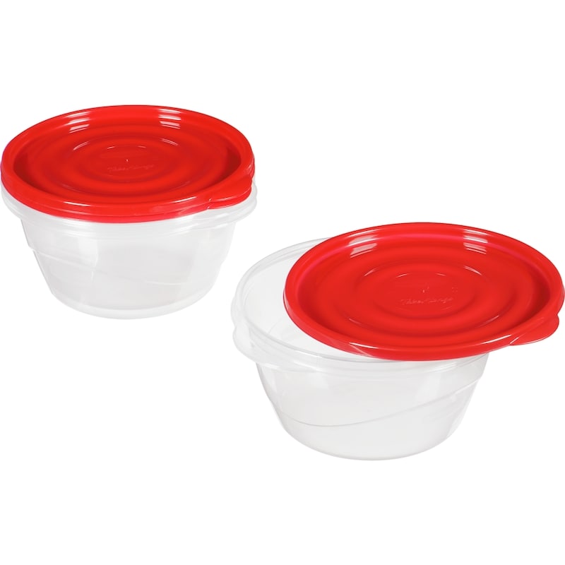 TakeAlongs Serving Bowl Food Storage Containers, Ruby Red, 3 Pack, 1.4L