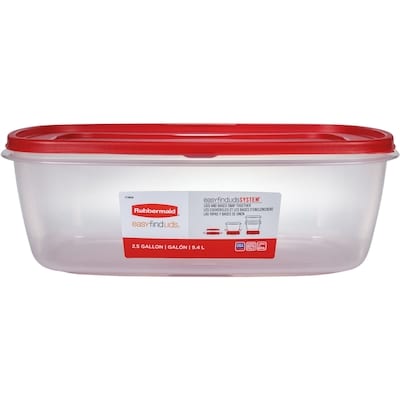 Rubbermaid Contenant de conservation alimentaire EasyFindLids, Racer Red, 1 paquet 1 ea, 12,00 $/1ch